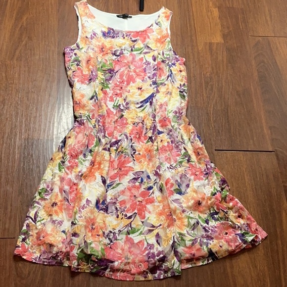 Perceptions Multicolor Floral Kids Dress - Picture 2 of 6